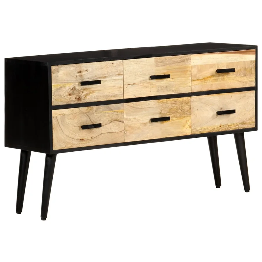 Buffet 110x33x64 cm Bois de manguier massif - 13