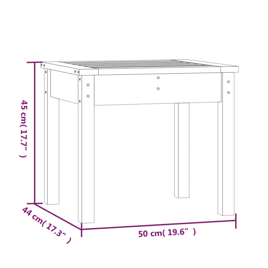 Banc de jardin 50x44x45 cm bois massif de douglas - 8