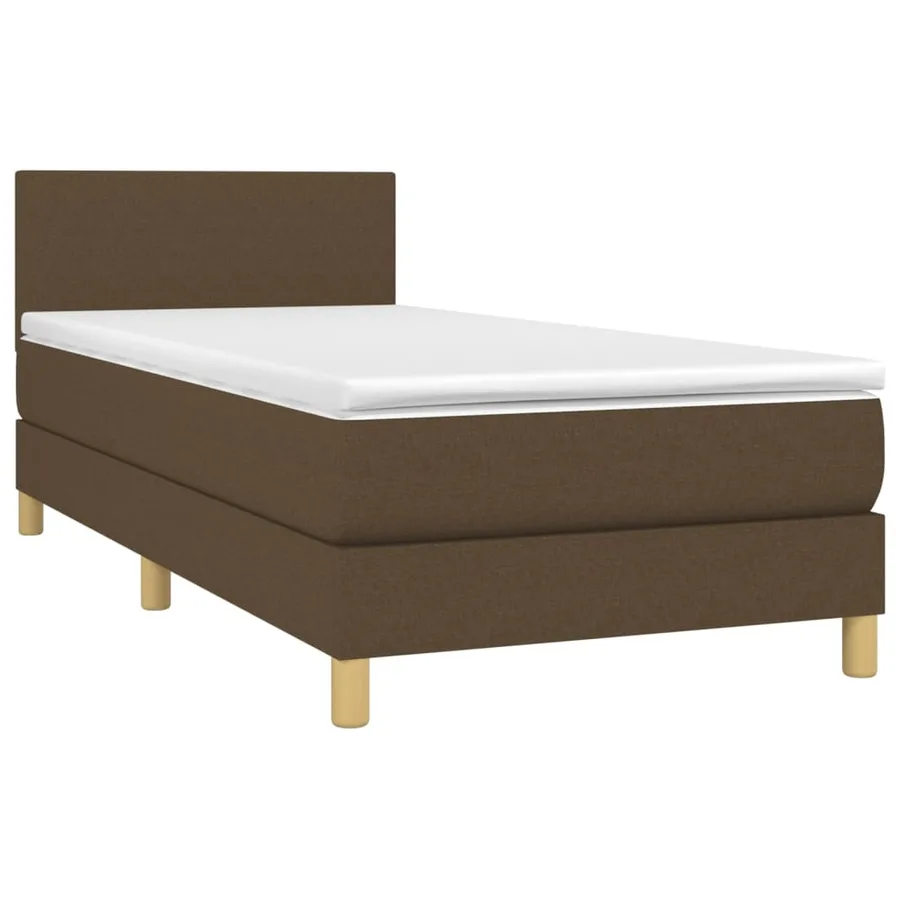 Sommier à lattes de lit avec matelas Marron foncé 80x200 cm - 3