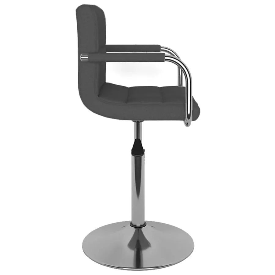 Chaise de salle à manger Gris foncé Tissu - 3