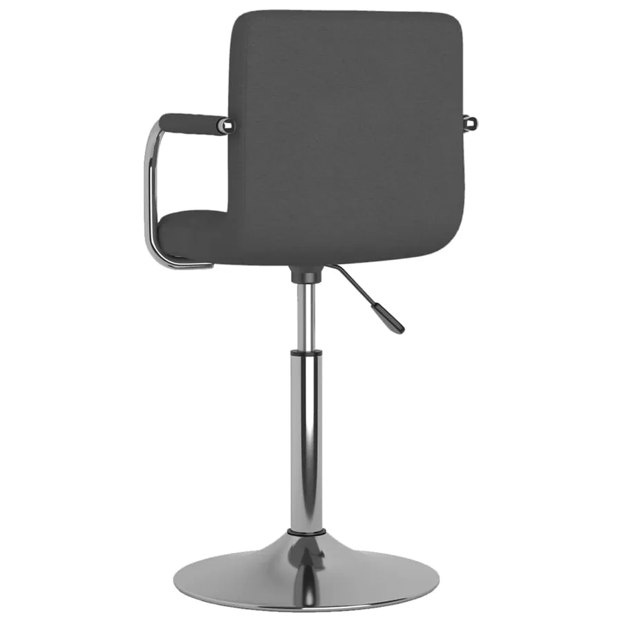 Chaise de salle à manger Gris foncé Tissu - 4