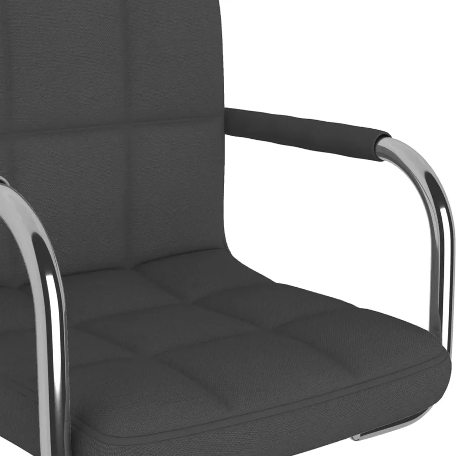 Chaise de salle à manger Gris foncé Tissu - 6