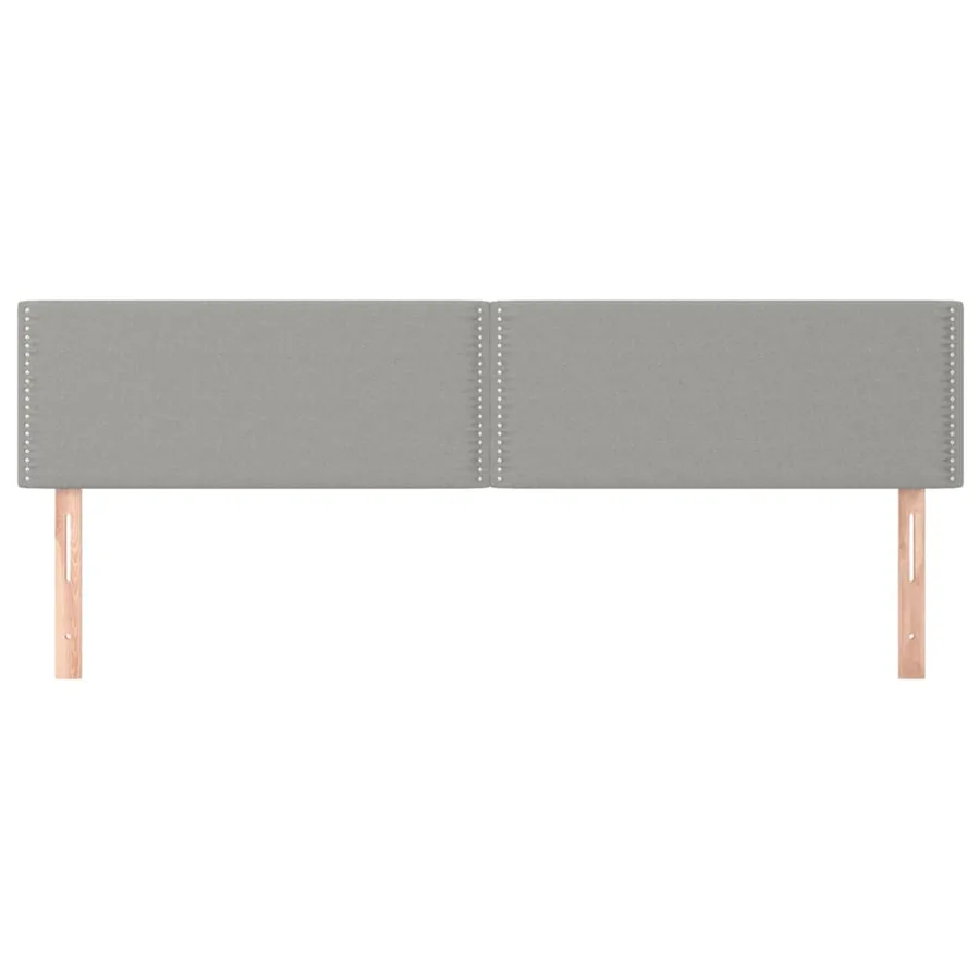Têtes de lit Gris clair 200x5x78/88 cm Tissu - 3