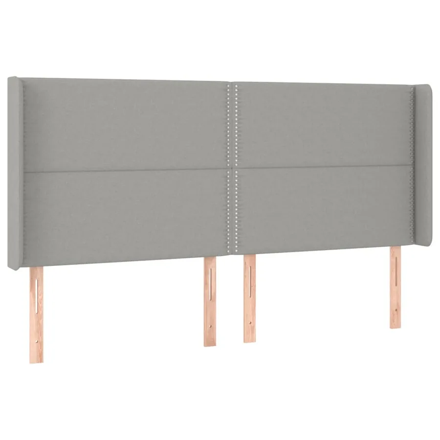 Sommier à lattes de lit matelas LED Gris clair 200x200 cm Tissu - 7