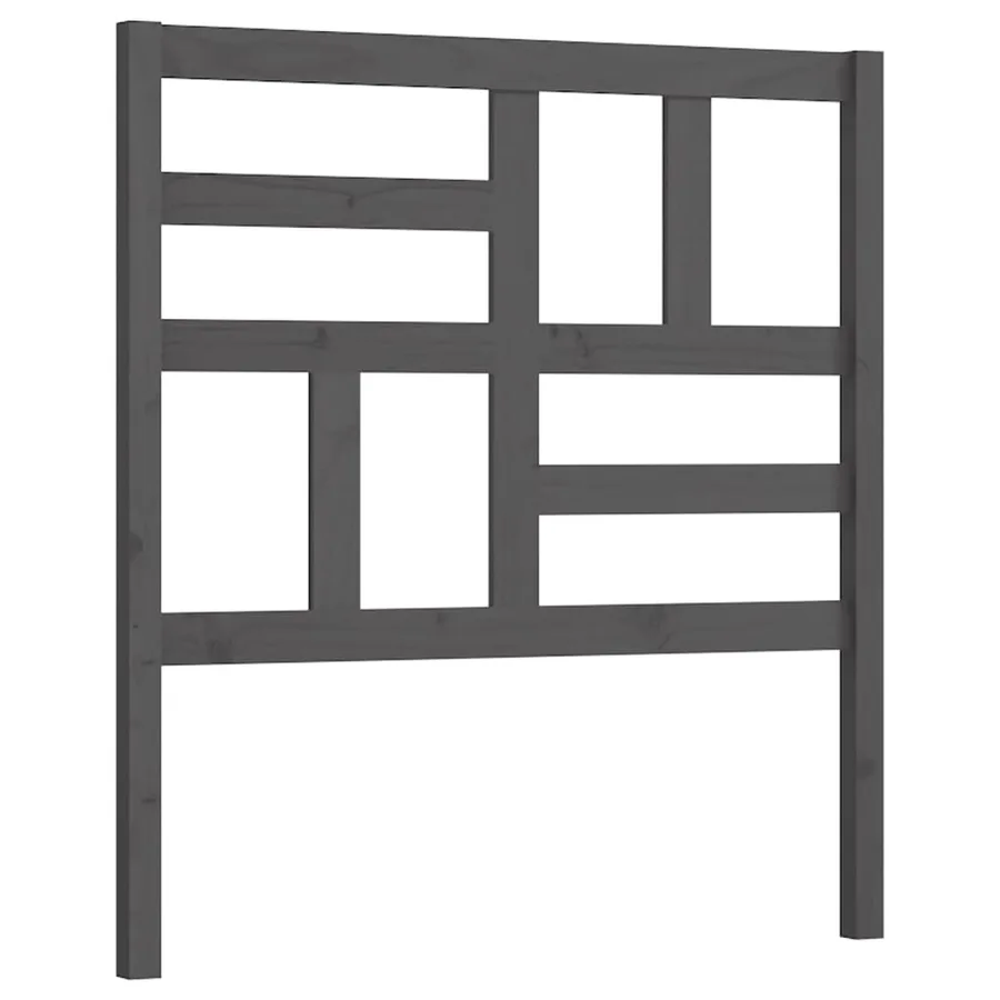 Tête de lit Gris 96x4x104 cm Bois massif de pin - 2