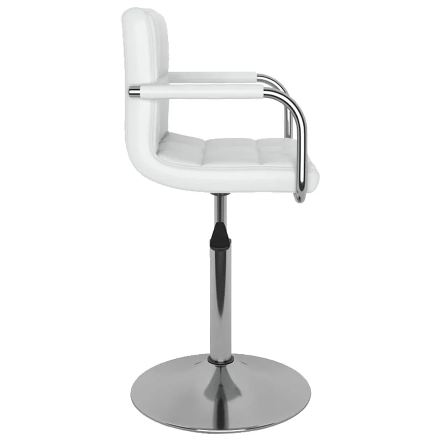 Tabouret de bar Blanc Similicuir - 4