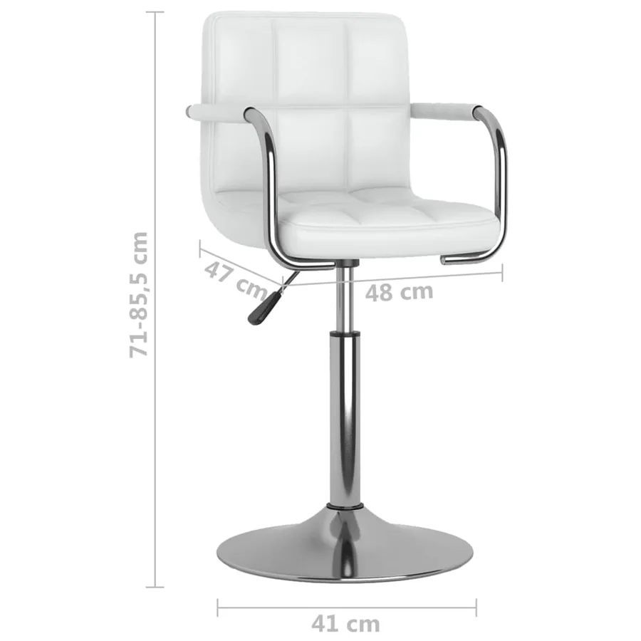Tabouret de bar Blanc Similicuir - 9