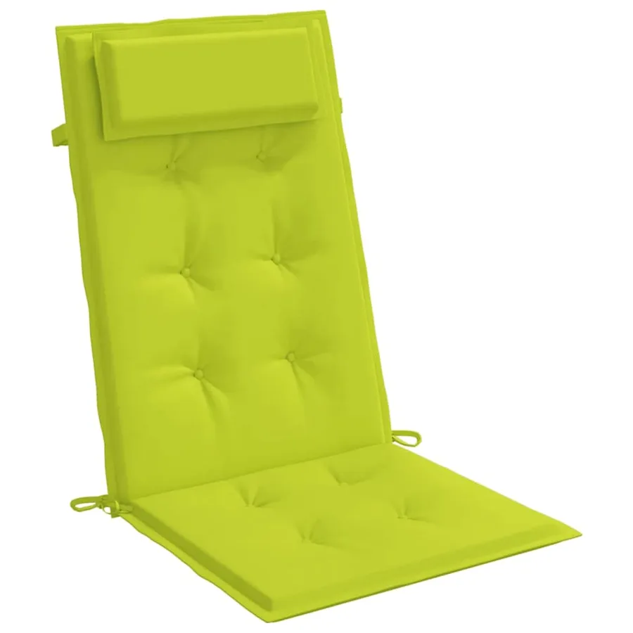 Coussins de chaise à dossier haut lot de 4 vert vif - 5