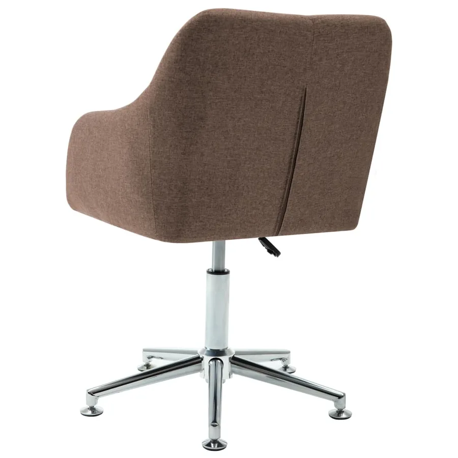 Chaises pivotantes à manger lot de 6 marron tissu - 6