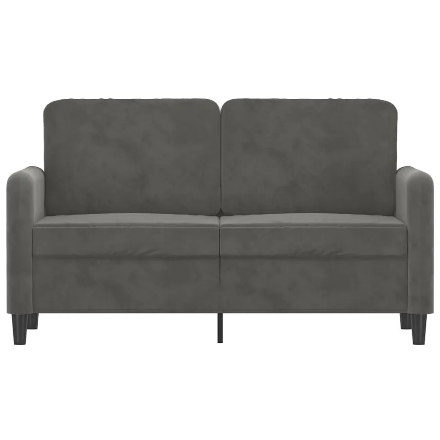 Canapé à 2 places Gris foncé 120 cm Velours - 3