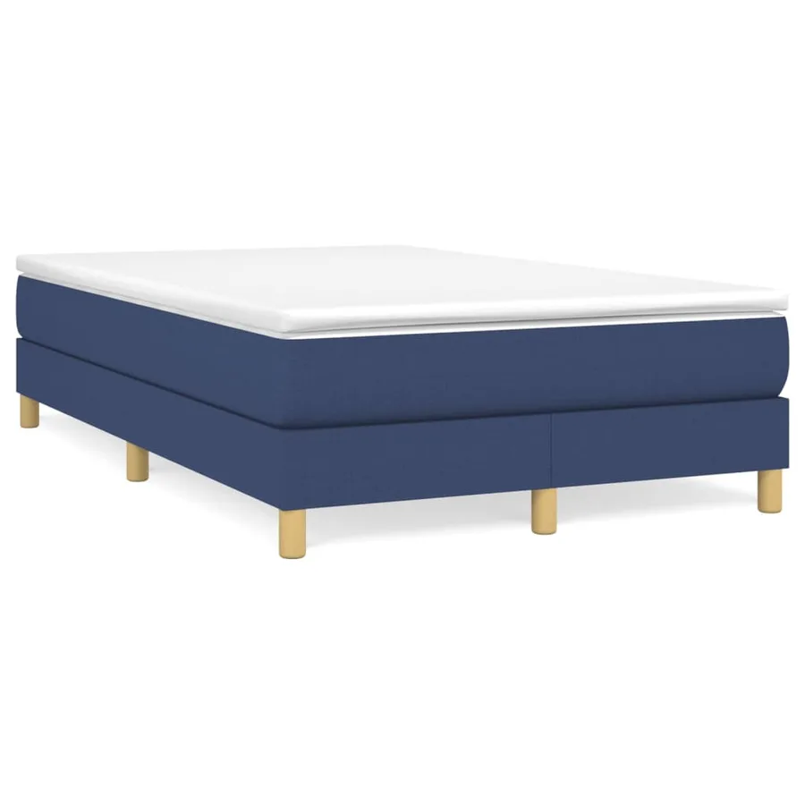 Sommier à lattes de lit avec matelas Bleu 120x200 cm Tissu - 2