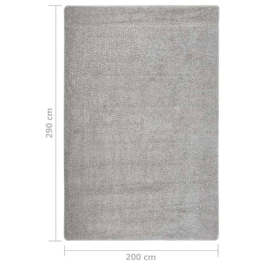 Tapis shaggy antidérapant Gris clair 200x290 cm - 5