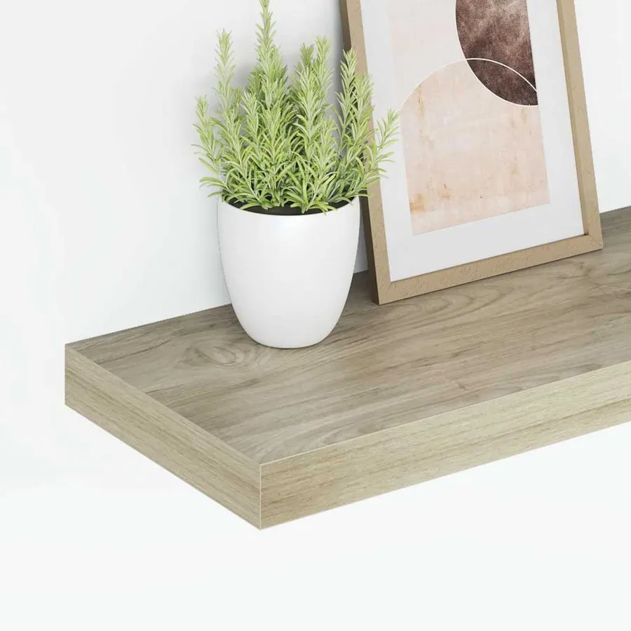 Étagère flottante murale chêne 60x23,5x3,8 cm MDF - 4