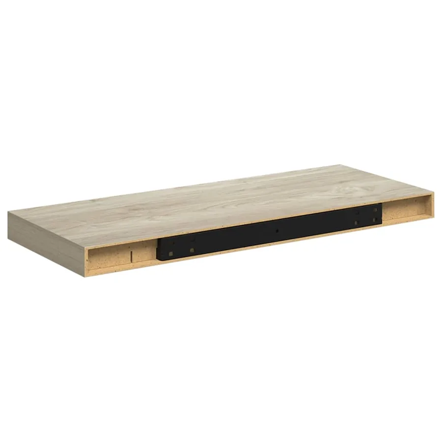 Étagère flottante murale chêne 60x23,5x3,8 cm MDF - 8