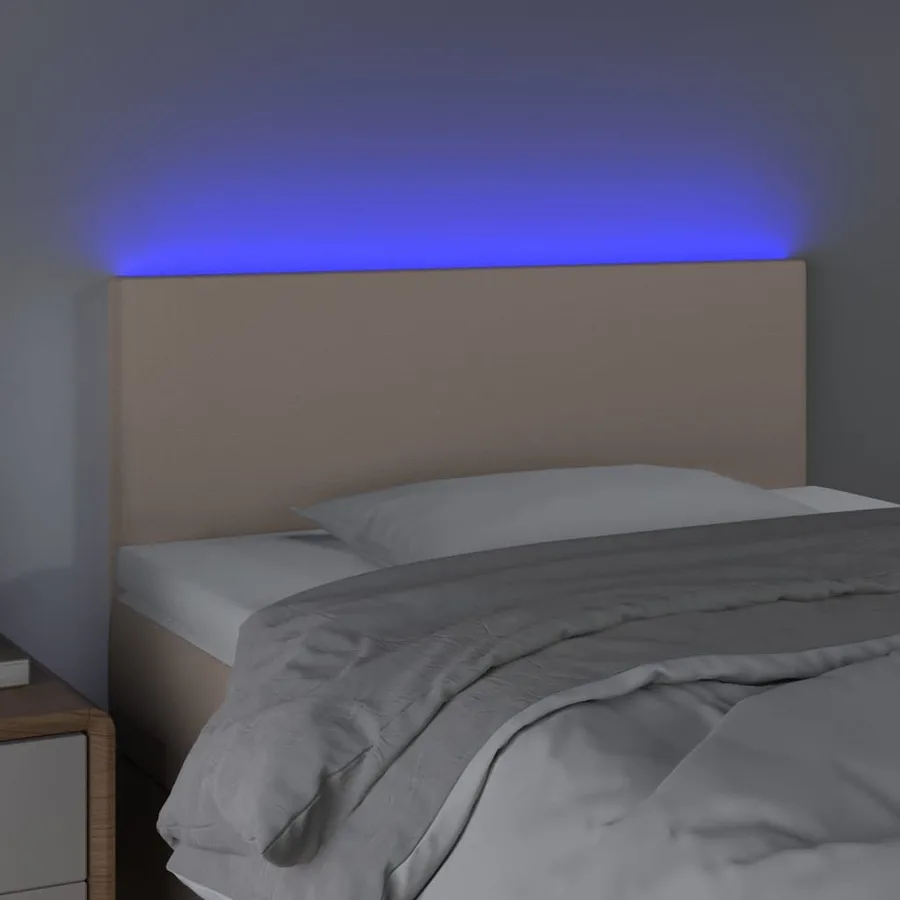Tête de lit à LED Cappuccino 100x5x78/88 cm Similicuir - 3