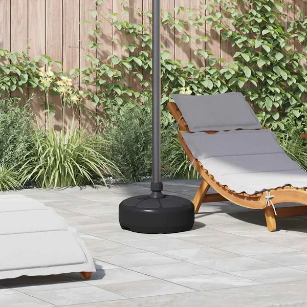 Socle de parasol Rempli de sable/d'eau 15 L Noir