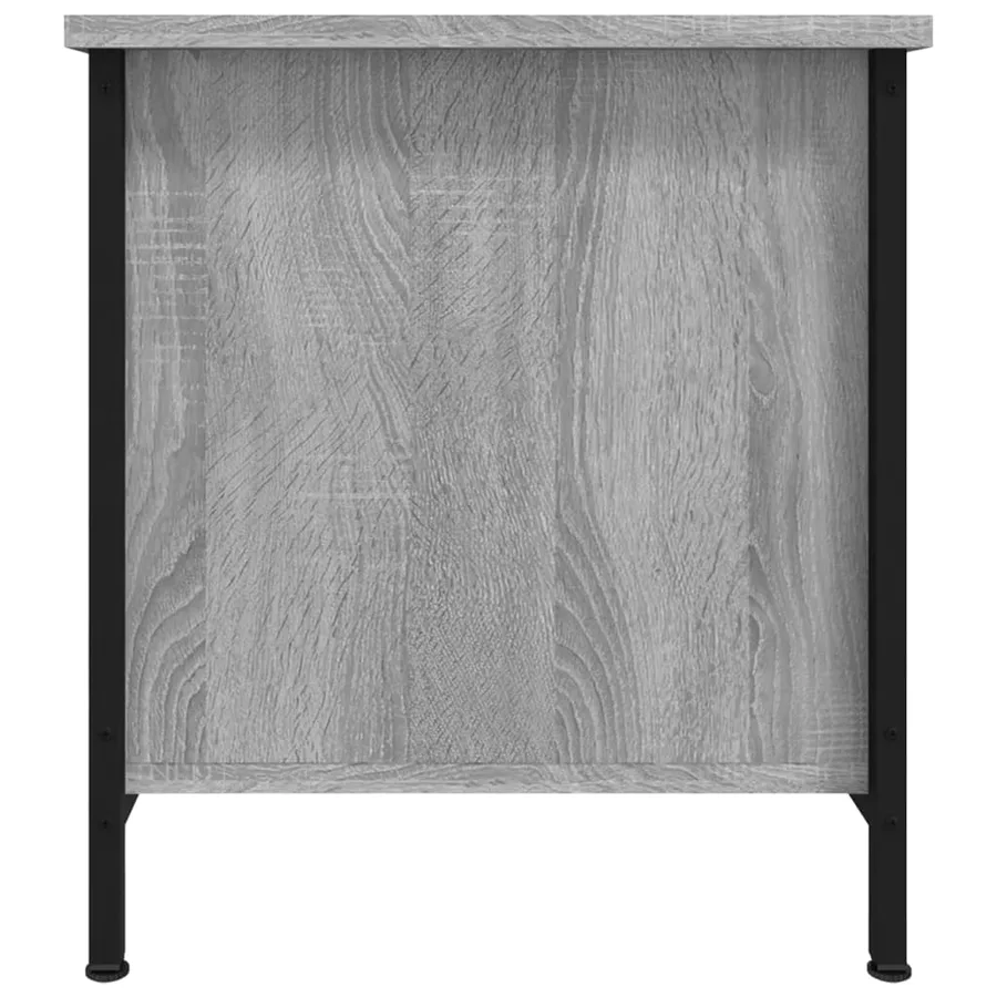 Meuble TV sonoma gris 100x40x45 cm bois d'ingénierie - 7