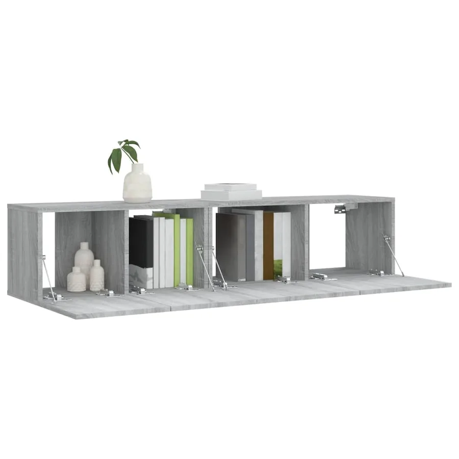 Ensemble de meubles TV 2 pcs Sonoma gris Bois d'ingénierie - 7