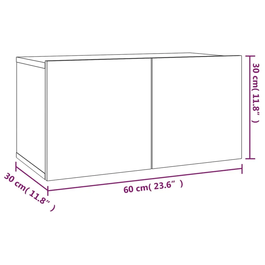 Ensemble de meubles TV 2 pcs Sonoma gris Bois d'ingénierie - 9