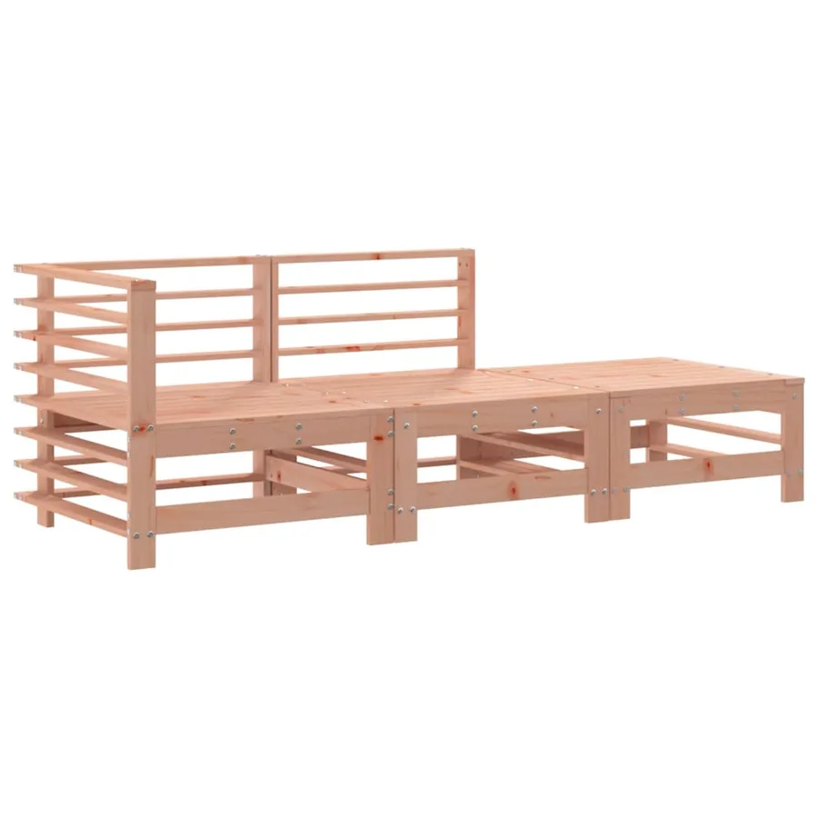 Salon de jardin 3 pcs avec coussins bois massif douglas - 3