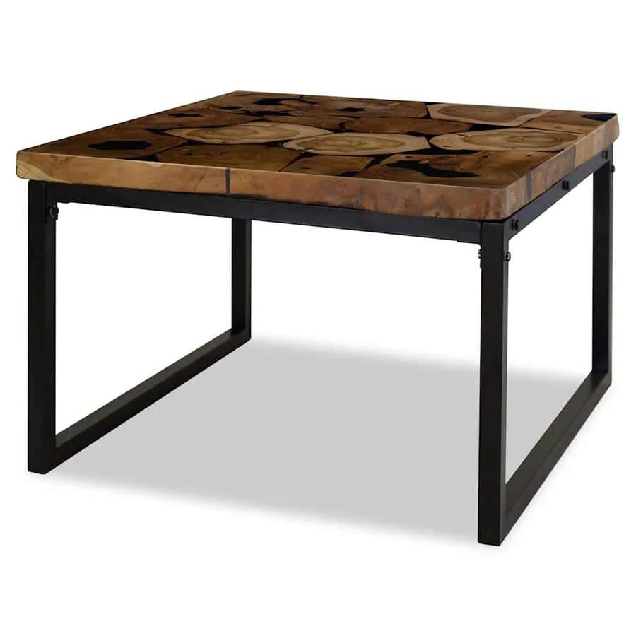 Table basse Teck Résine 60x60x40 cm - 2
