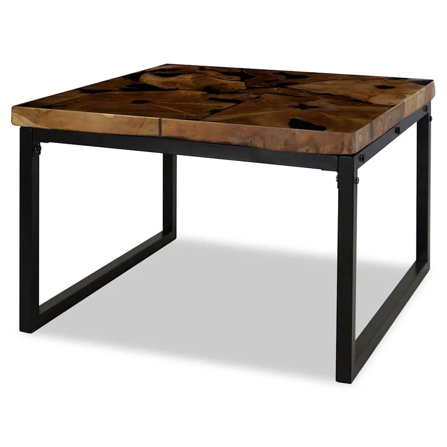 Table basse Teck Résine 60x60x40 cm - 3