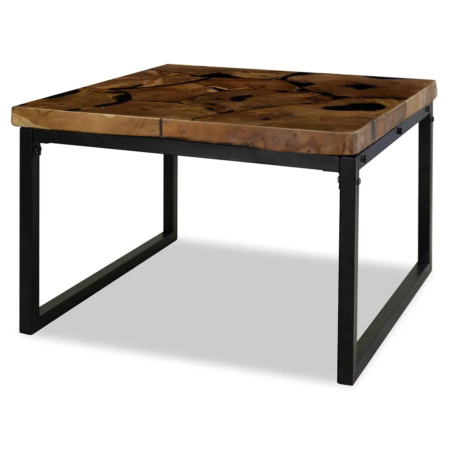 Table basse Teck Résine 60x60x40 cm - 4