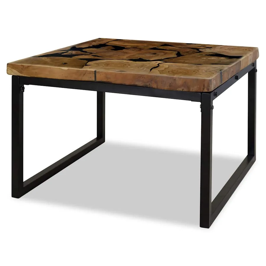 Table basse Teck Résine 60x60x40 cm - 5