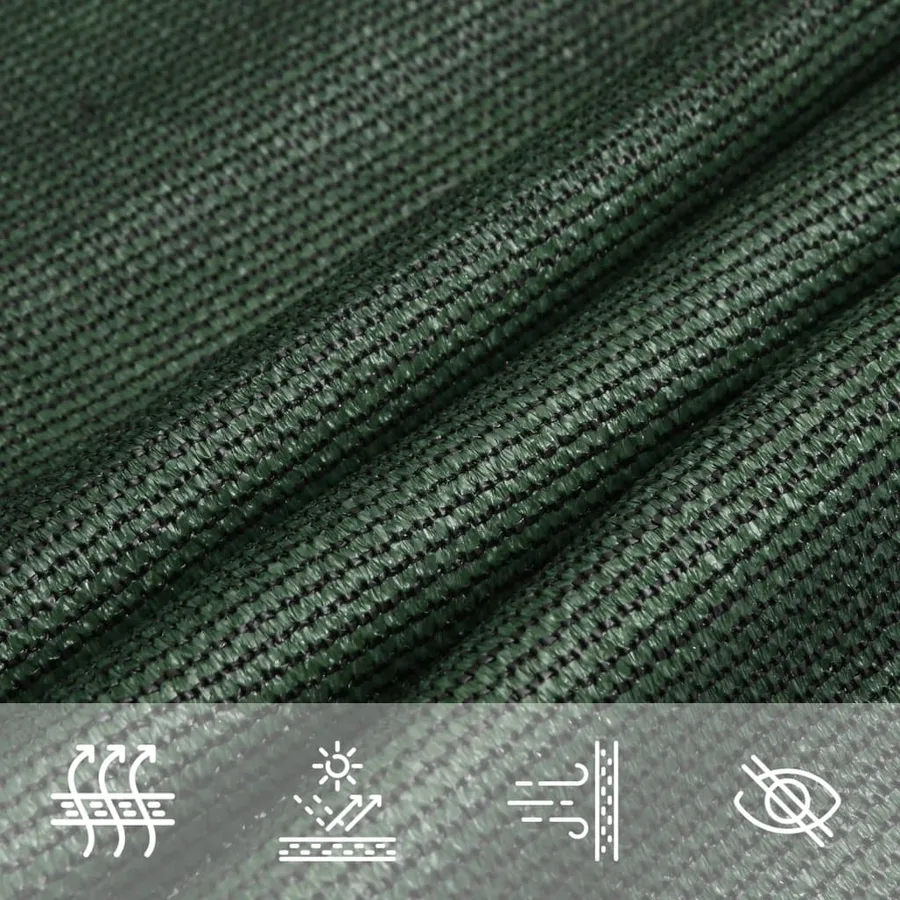 Voile d'ombrage 160 g/m² Vert foncé 2x4,5 m PEHD - 5