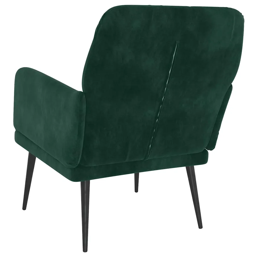 Fauteuil Vert foncé 62x79x79 cm Velours - 5