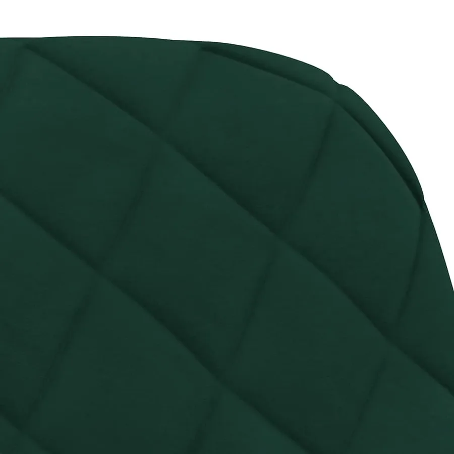 Chaises à manger lot de 2 Vert foncé Velours - 7