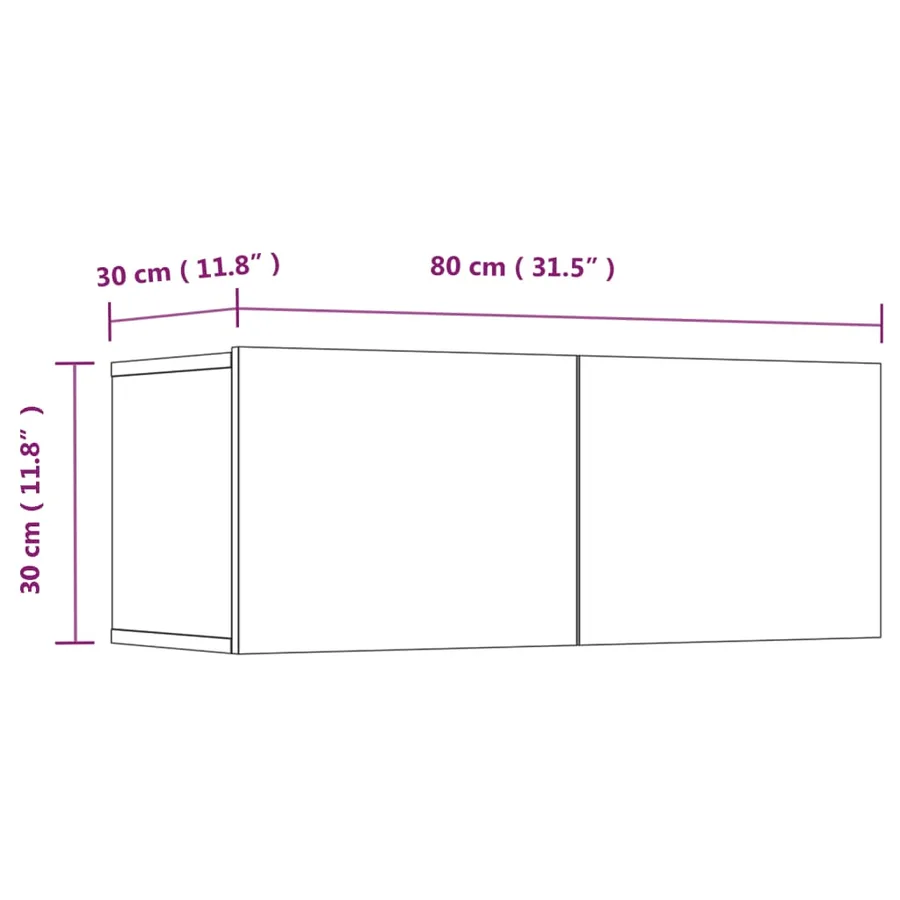 Ensemble de meubles TV 4 pcs Sonoma gris Bois d'ingénierie - 9