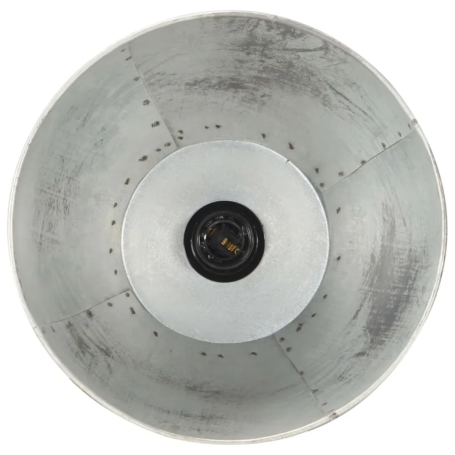 Lampadaire Argenté E27 Bois de manguier massif - 9