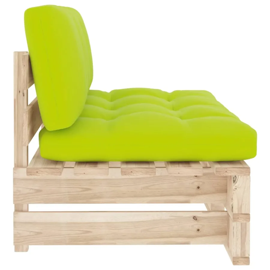 Canapé central palette de jardin bois de pin imprégné - 4