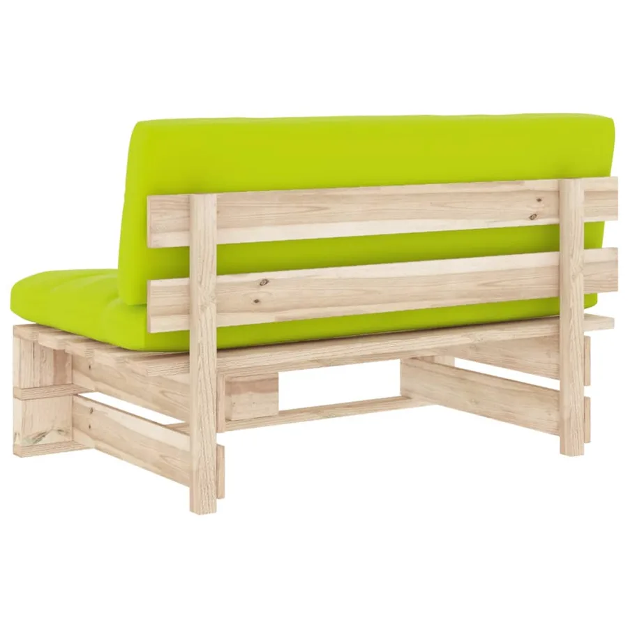 Canapé central palette de jardin bois de pin imprégné - 5