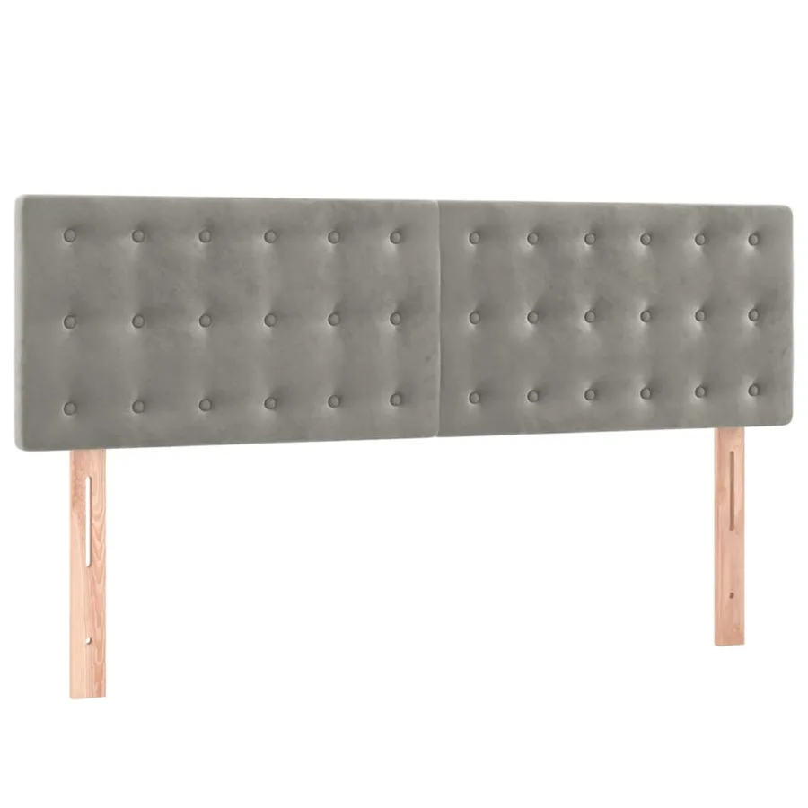 Sommier à lattes de lit et matelas Gris clair 140x190cm Velours - 6