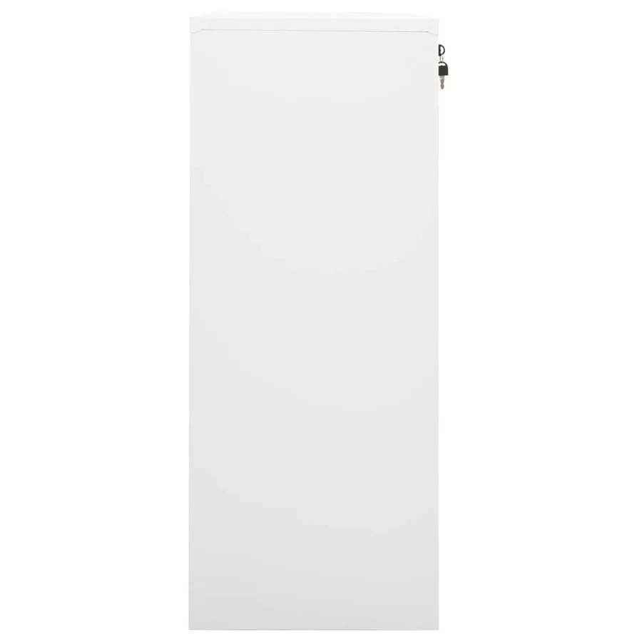 Armoire de bureau Blanc 90x40x102 cm Acier - 3