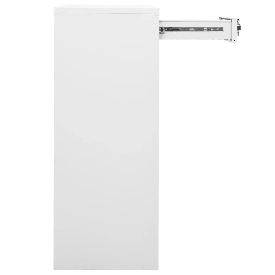 Armoire de bureau Blanc 90x40x102 cm Acier - 4