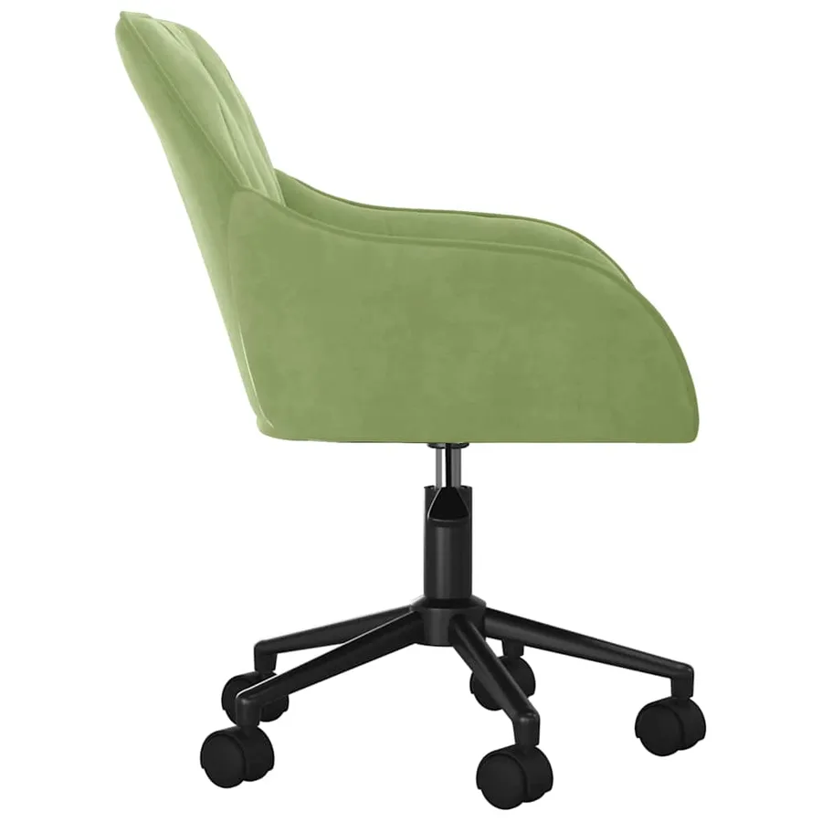 Chaises pivotantes à manger lot de 2 Vert clair Velours - 5
