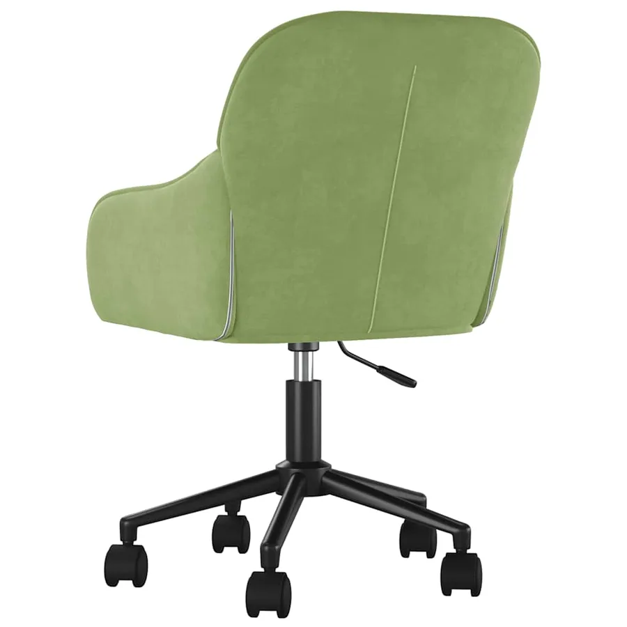 Chaises pivotantes à manger lot de 2 Vert clair Velours - 6