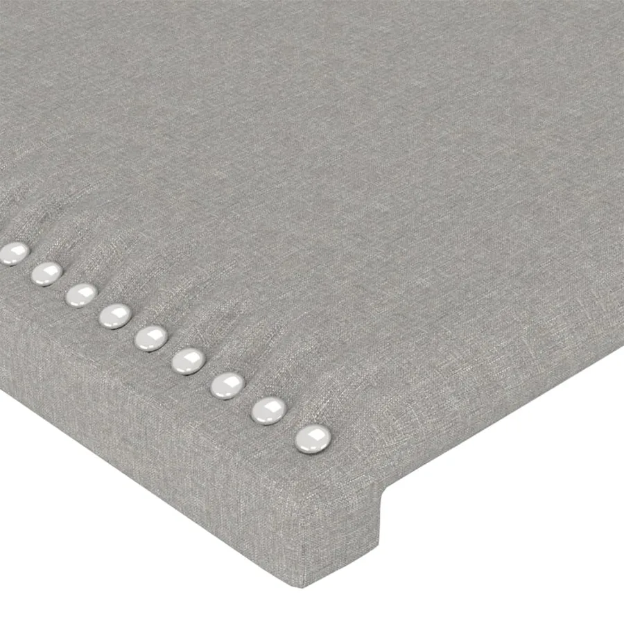 Cadre de lit sans matelas gris clair 100x200 cm tissu - 10