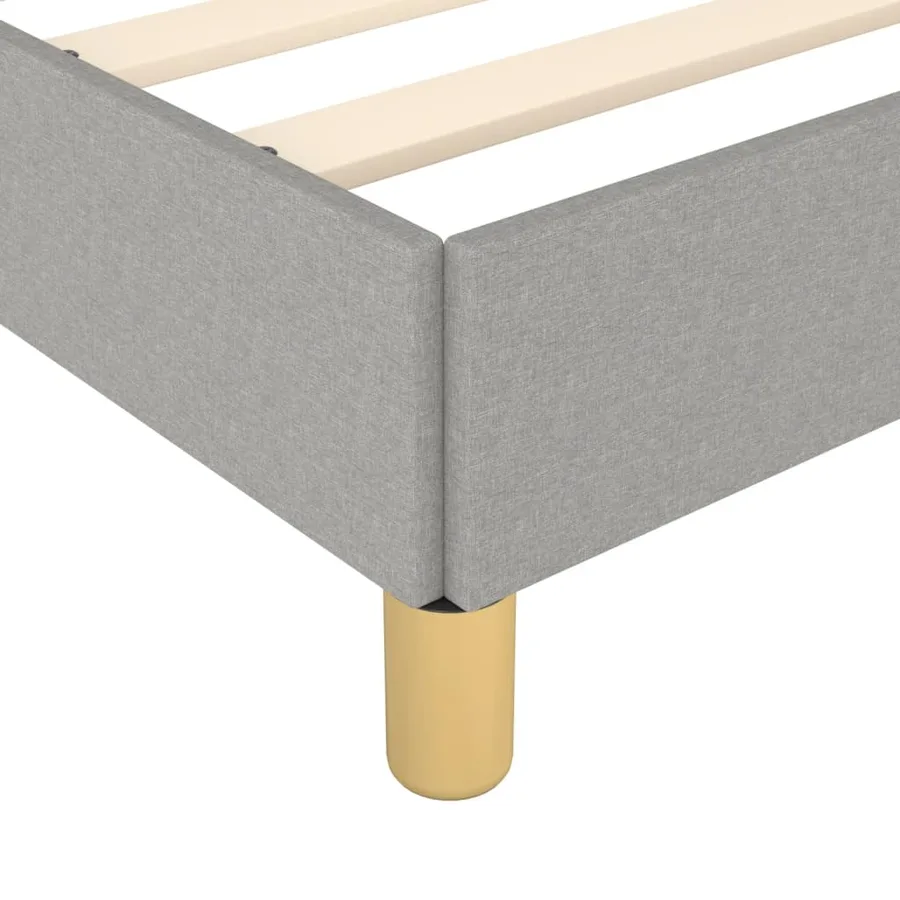 Cadre de lit sans matelas gris clair 100x200 cm tissu - 8