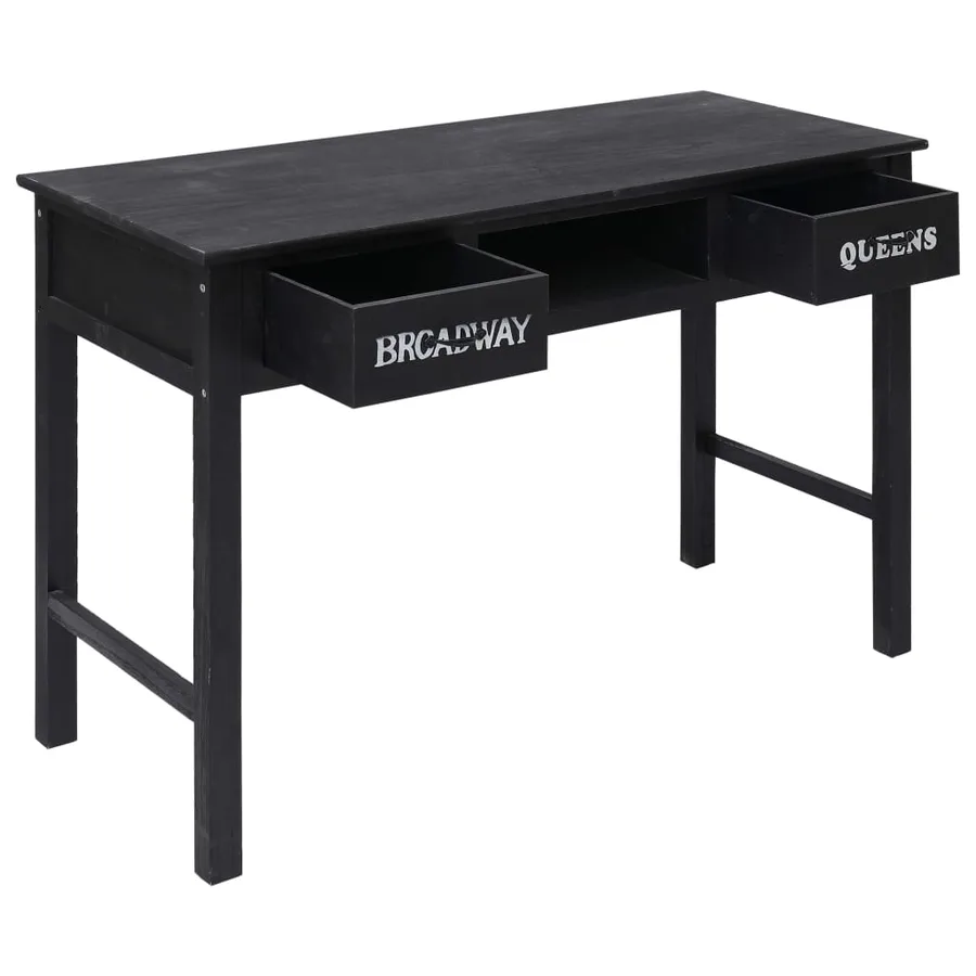 Table console Noir 110x45x76 cm Bois - 2