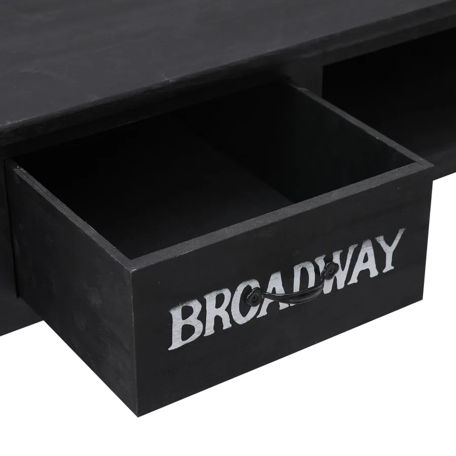 Table console Noir 110x45x76 cm Bois - 6