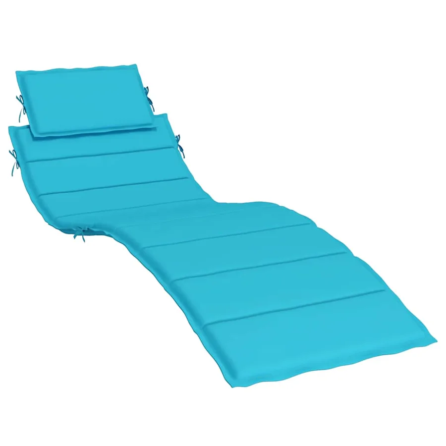 Coussin de chaise longue turquoise tissu oxford - 2