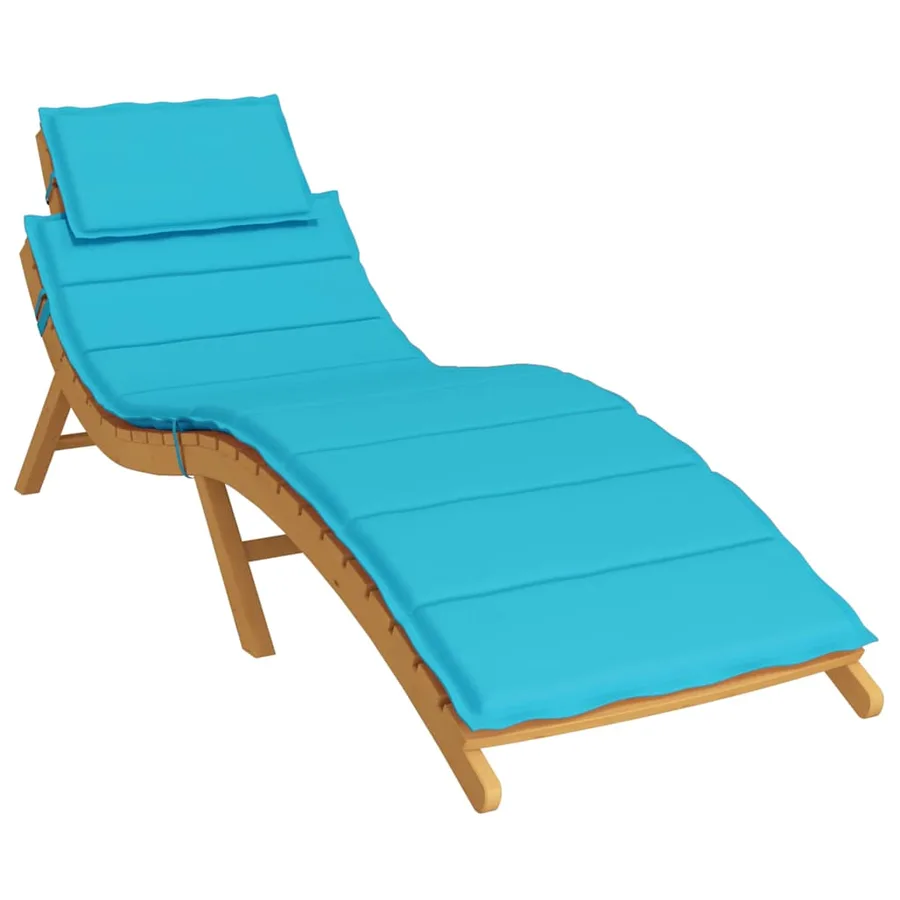 Coussin de chaise longue turquoise tissu oxford - 3