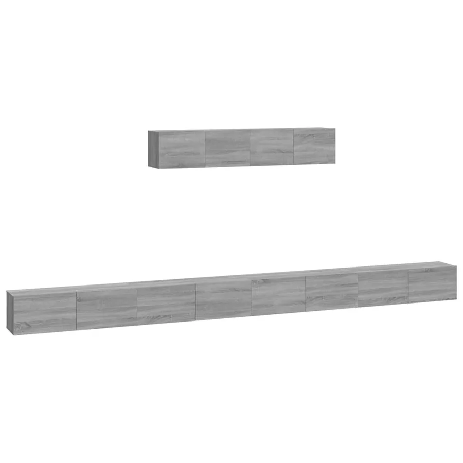 Ensemble de meubles TV 6 pcs Sonoma gris Bois d'ingénierie - 2