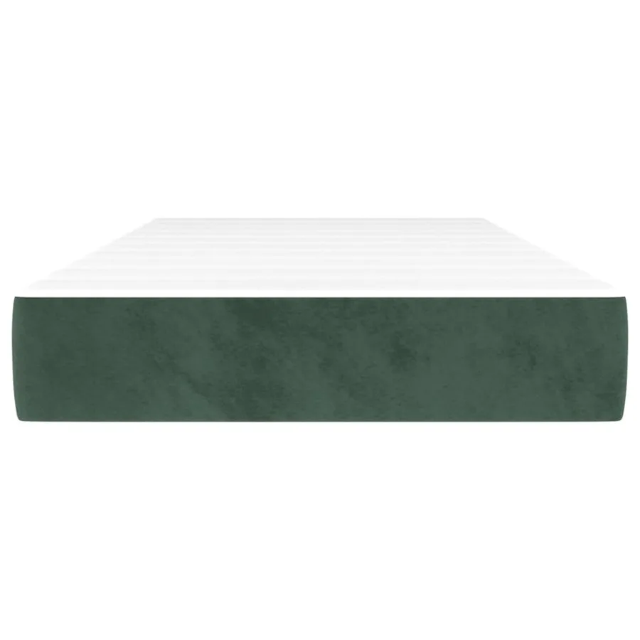 Matelas de lit à ressorts ensachés fermeté moyenne Vert foncé 80x200x20 cm - 3