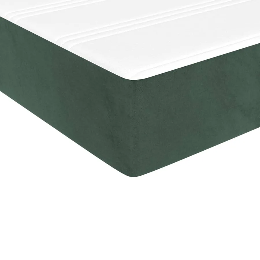 Matelas de lit à ressorts ensachés fermeté moyenne Vert foncé 80x200x20 cm - 5
