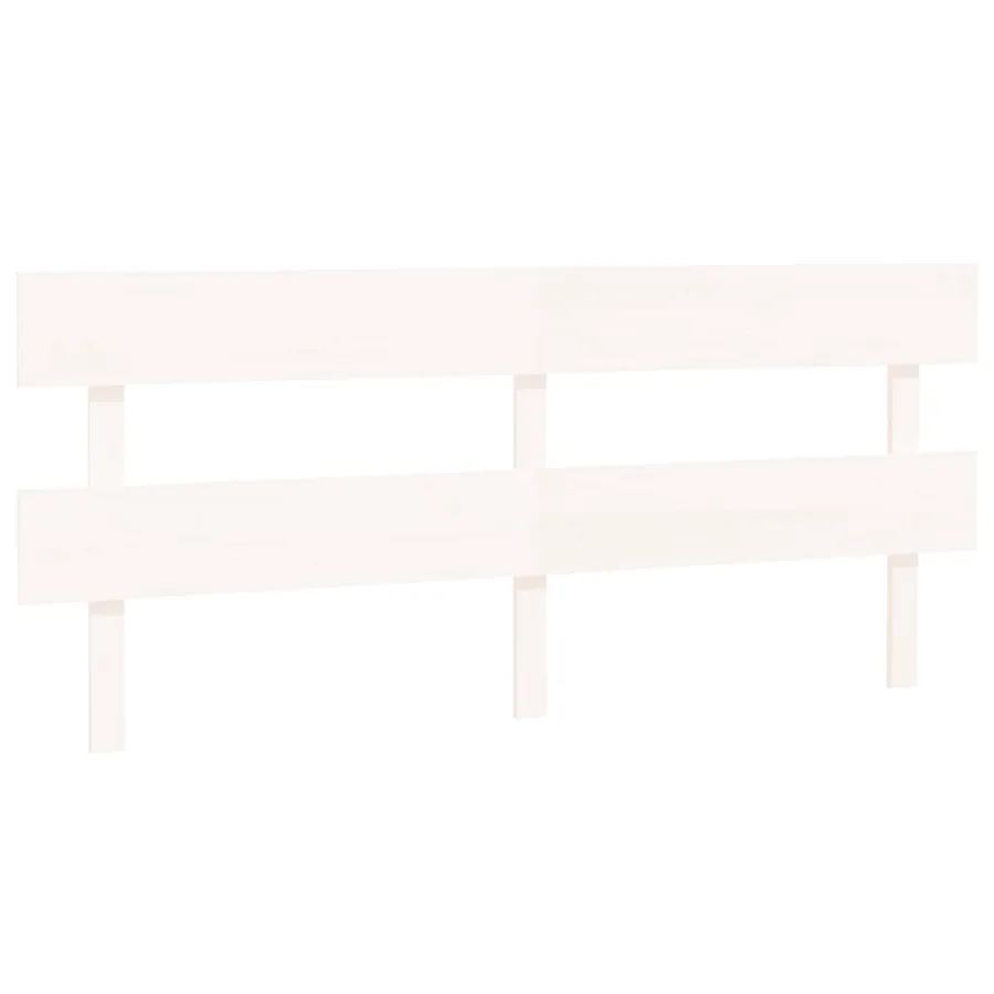 Tête de lit Blanc 184x3x81 cm Bois massif de pin - 2